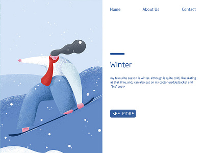 Winter design illustration web