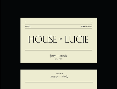 Business Cards for House of Lucie