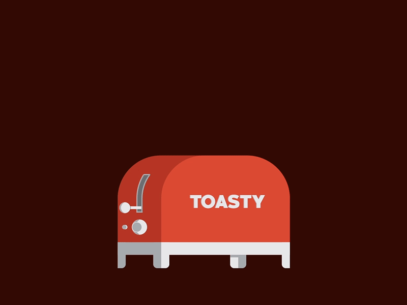 Toasty adobe adobe illustrator after effects animation design gif illustration illustrator loop motion graphics toaster toasty vector
