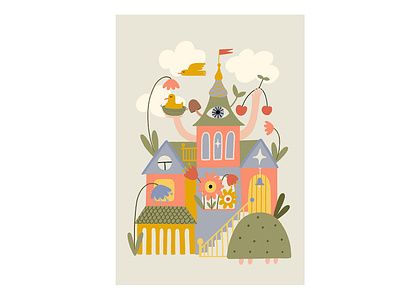 Magic house childrens book childrens illustration eco friendly ecology house household illustration nature