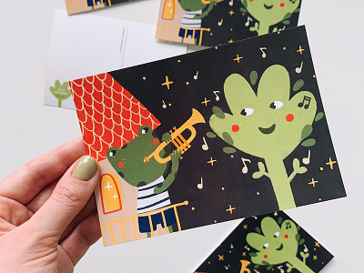 Postcard Villo The frog childrens book childrens illustration frog postcard