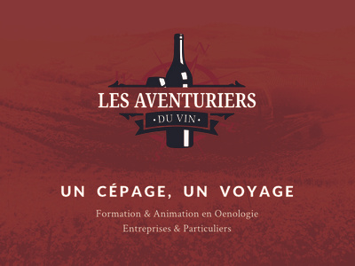 Identité visuelle Les Aventuriers du Vin identité visuelle logo