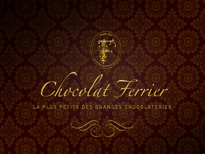 Identité visuelle pour un artisan maitre chocolatier flyer identité visuelle logo
