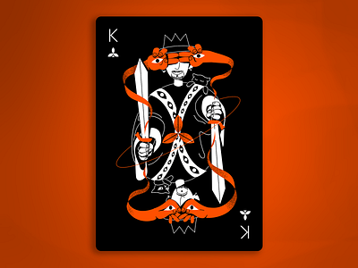 King Clubs card card design cats clubs dark design evil eyes game hands illustration king poker card ui