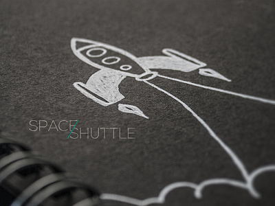 Sketch rocket ship sketch space spaceshuttle
