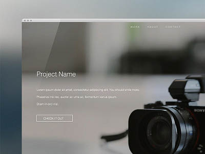 Website Concept concept fullscreen minimalist portfolio website