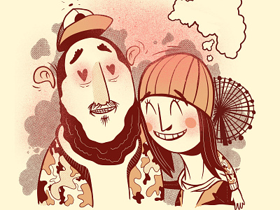 Tulo & Lucia friends illustration love portrait portrait illustration