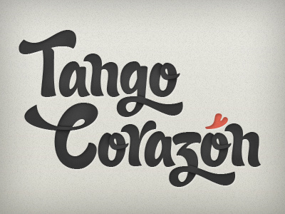 Tango Corazón logo argentina heart logo organic script typography