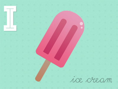 Foodalfabet - I alphabet food ice cream illustration letters