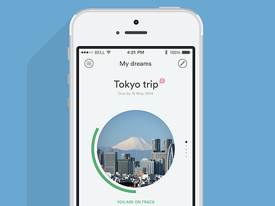 Dreams app dreams mobile money progress savings tokyo ui