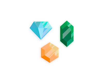 Galactic Gems Set 1day1page art blue criticalrole d20 dnd drawing dungeonsanddragons fantasy galactic game gem green illustration orange rpg set vector