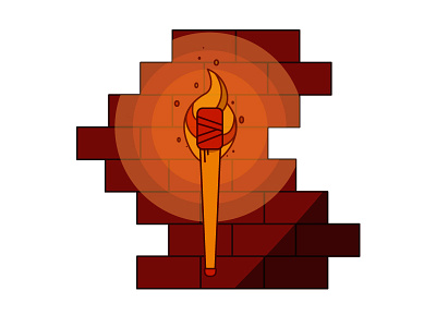 Last Torch 1day1page art criticalrole d20 design dnd drawing dribbble dungeonsanddragons fantasy fantasyart flat game illustration illustrator last roleplaying rpg torch vector