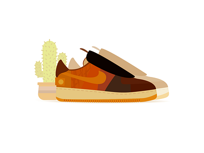 Nike Cactus art branding cactus design drawing dribbble fashion flat icon illustration illustrator nike plant shoes sneaker sport sportswear style trainer vector