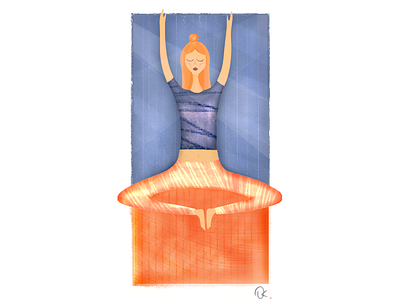 good vibe 2d illustration character character design illustration meditation quarantine relaxation yoga