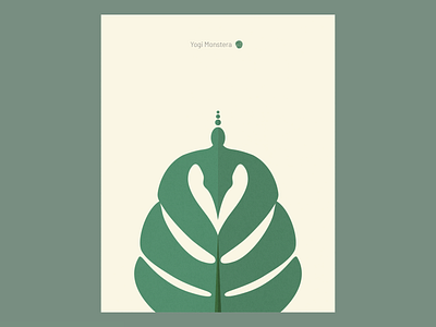 Yogi Monstera 2d illustration character design flat design flat illustration illustration leaf meditation monstera relaxation yoga