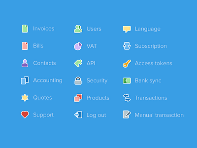 Icon Design for Accounting Software