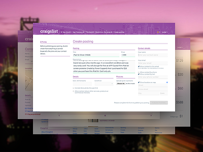 Craigslist Interface Concept