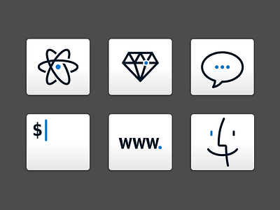 Mac App Icons app icons atom browser chat finder icons sketch terminal