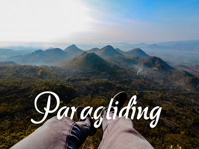 Paragliding Typography adventure art design explore hills mountain paragliding paragliding typography type typography ui