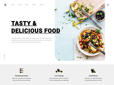 Restaurant Landing Page art delicious design food minimum order restaurant ui website