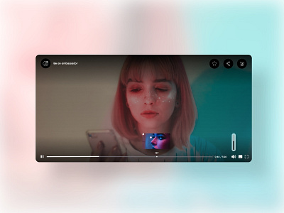 Video Player asset fluent design interaction interface light player ui component uidesign video video player