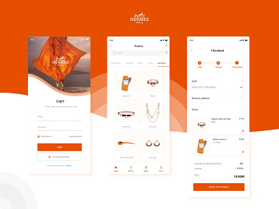 Hermès E-commerce Application - UX / UI Design application artistic direction ecommerce fashion app interaction design interface luxe typography uidesign uxdesign