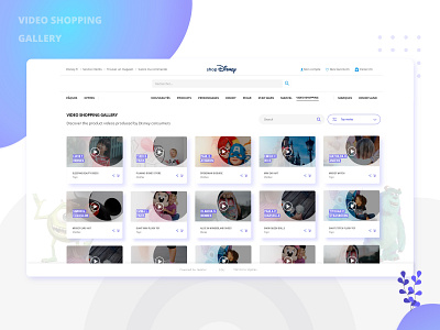 Video Shopping Gallery - Desktop UX/UI Design