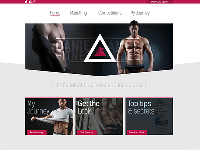Fitness Model Webpage sample design fitness model ui website