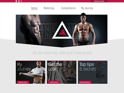 Fitness Model Webpage sample