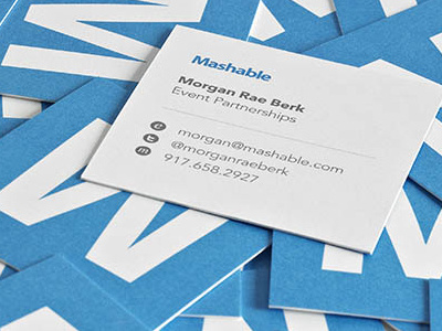 Mashable Business Cards offset square