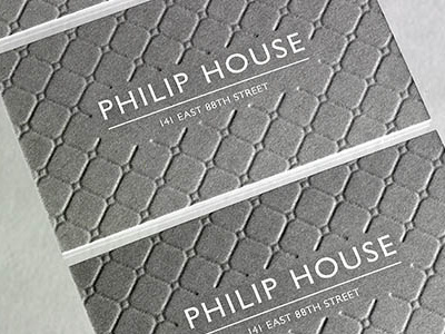 Philip House blind letterpress engraved
