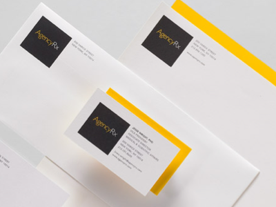 Agency RX Offset Stationery flood ink specialty printing two color offset