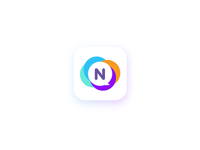 Nunio Chat App Icon android app chat flat icon. colour ios logo minimal ui