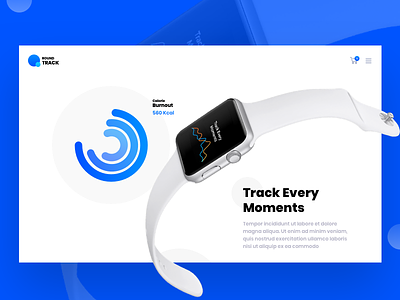 Round Track Website Concept animation app apple clean flat free freebie icon illustration ios iphone logo mockup template ui ux watch web website white