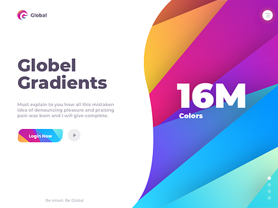 Global Gradient Concept branding clean flat grabient gradiant gradient color illustration logo mockup template ui ux vector web website