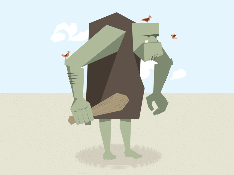 Travis the Troll animation birds error gif illustration soapbox troll website