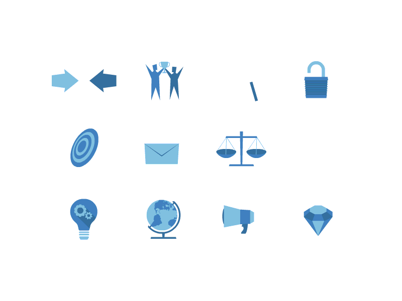 Dynamic Icons of SoapBox animation design diamond gif globe icon illustration lightbulb magic megaphone soapbox target