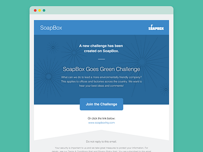 SoapBox Challenges Newsletter challenges design email fireworks interface newsletter soapbox ui