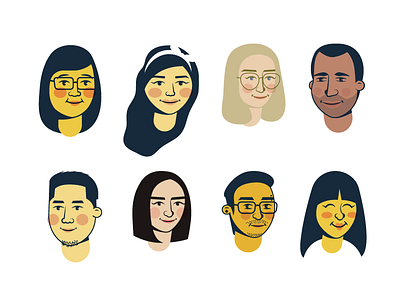 Friendly Caricatures by Olivia Truong on Dribbble