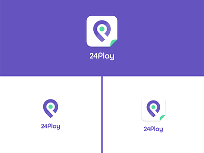 24Play logo design app design branding location logo ui ux