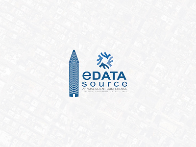 eDataSource Event Logo branding building city edatasource event flat iron logo new york
