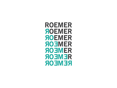 Roemer color font fun last name reverse roemer teal tone two