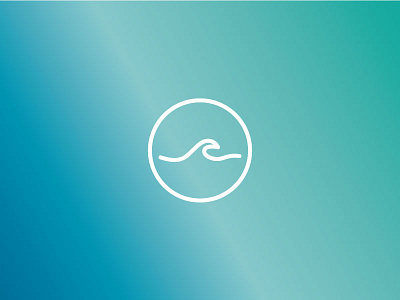 Wave circle icon water wave