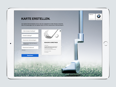 BMW Greeting Card Creator ui ux design webdesign