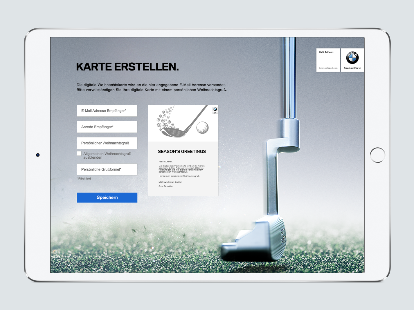 Bmw Greeting Card Creator By Artur Schroder On Dribbble