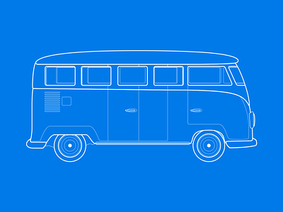 VW Bus illustration vector