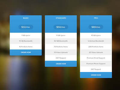 Pricing Table (Free PSD)