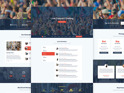 Homepage - iEvent Event Management Design