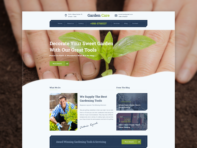 Homepage Design - Garden Care Gardening Website by Masum Rana ... Homepage Design - Garden Care Gardening Website