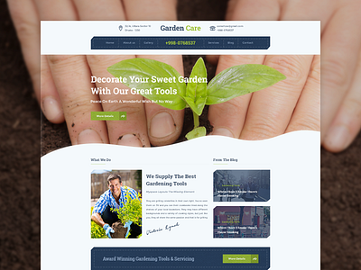 Homepage Design - Garden Care Gardening Website